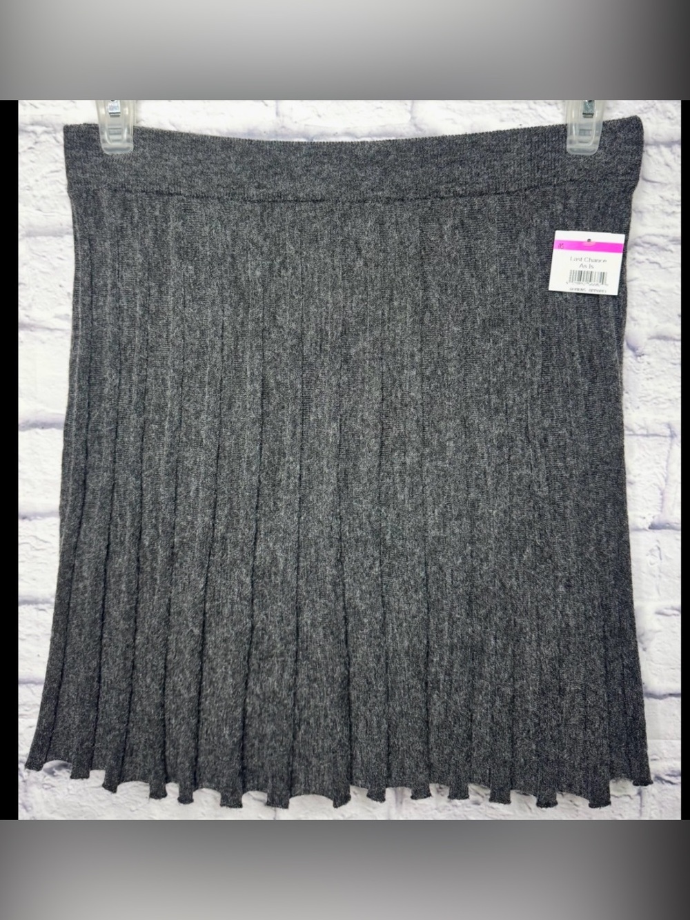 Vera Moda VMMARINA SHORT SKIRT Dark Grey Melange NWT Size Large